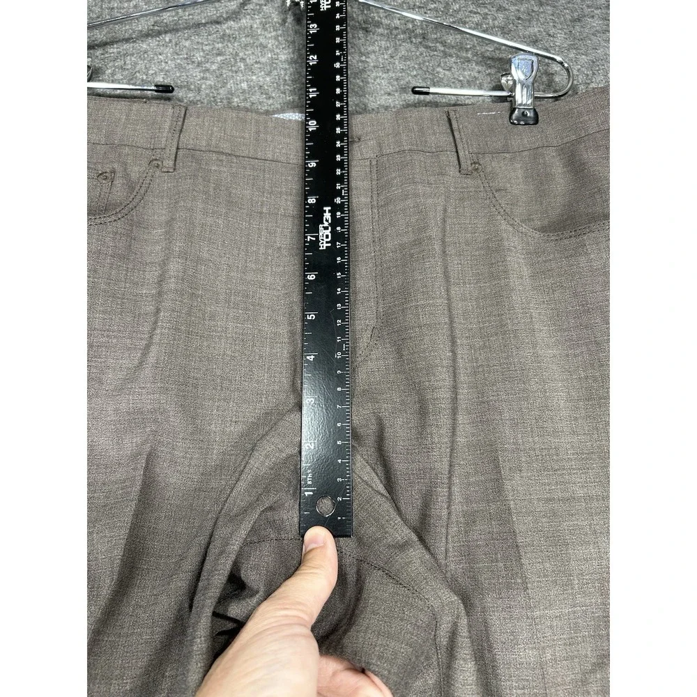 PT01 Dress Pants‎ Trousers Mens (52) 35x32 Gray Brown Strech Easy fit Wool Blend